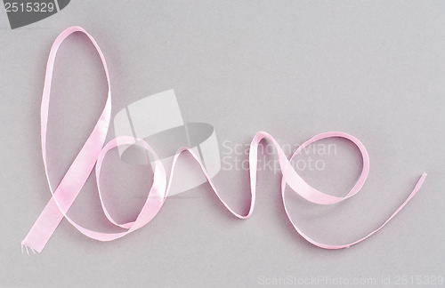 Image of word love for your design on  grey  background