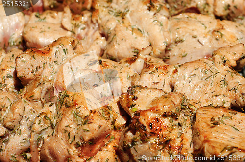 Image of Barbecue meat close-up as food background 