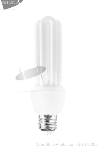 Image of Energy saving light bulb on white bakground 