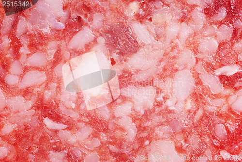 Image of Salami texture food background 