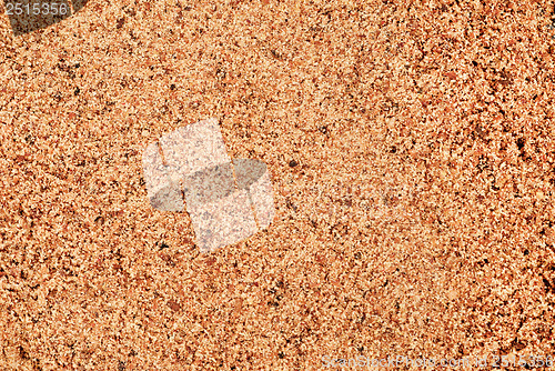 Image of Nutmeg ground (Myristica fragrans) texture, full frame background. Used as a spice and medicine. 