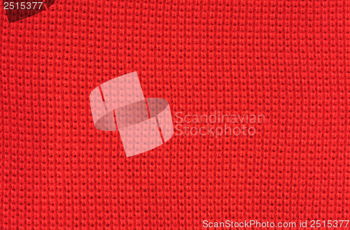 Image of Fabric red wool background  Jersey makro.
