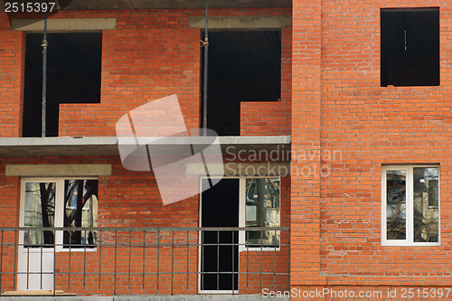 Image of Building.Installation of plastic windows.