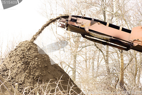 Image of unloading of stone to the railway platform