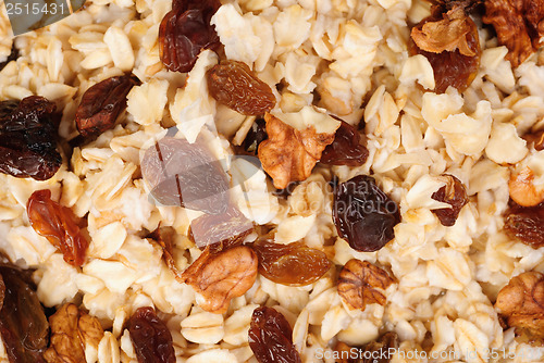 Image of Muesli  background, fine food texture