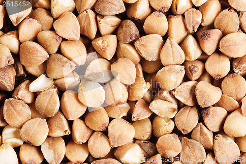 Image of buckwheat  as food background