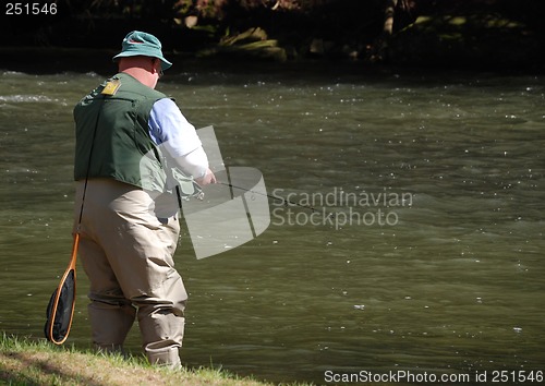 Image of Fisherman Trying His Luck