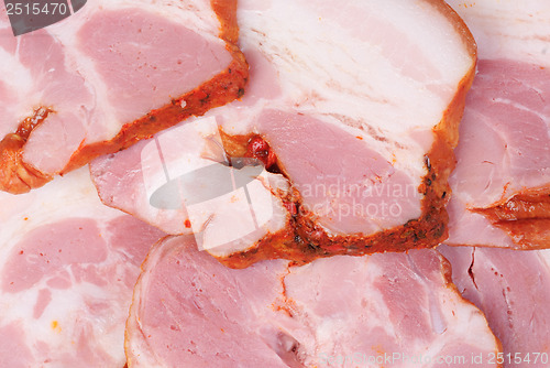 Image of Bacon sliced as  fine  food  background 