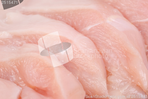 Image of chicken meat sliced as food background