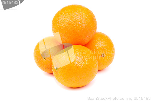 Image of Oranges fruits isolated on white background. 