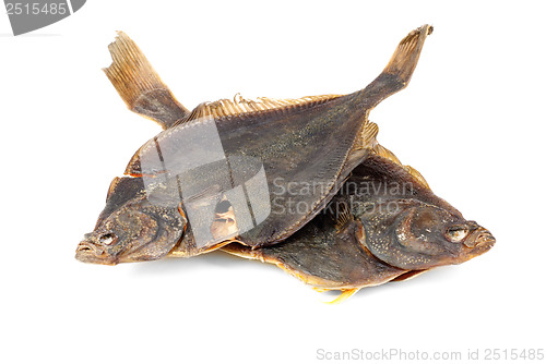 Image of Salted flounder isolated on the white background 