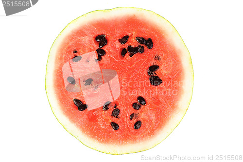 Image of slice of watermelon isolated on white background 