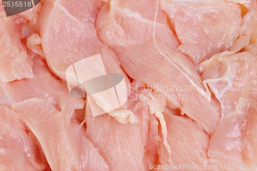 Image of chicken meat sliced as food background