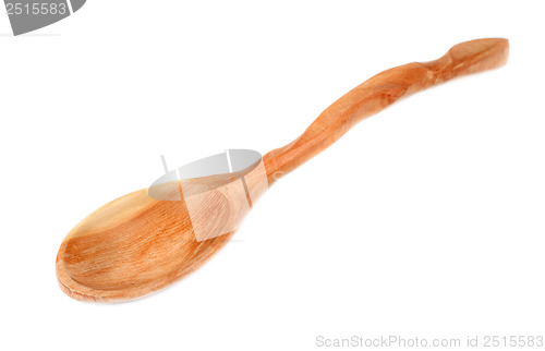 Image of wooden spoon from the juniper isolated on a white background 