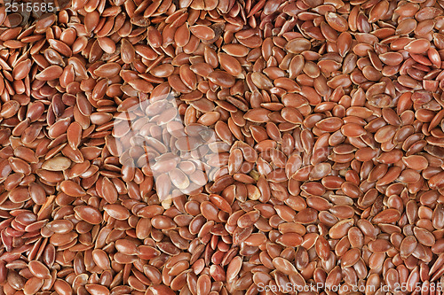 Image of close up of flax seeds food background