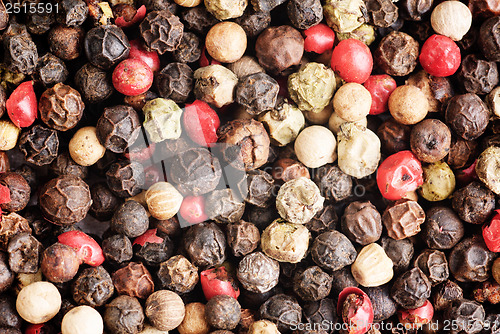 Image of mixture of peppers as food  background