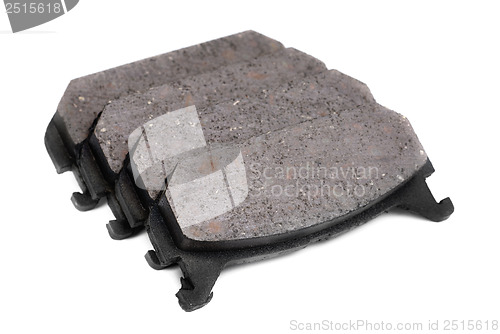 Image of four brake pads, isolatet on white 