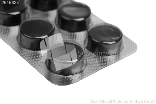 Image of Blister pill isolated on the white background 