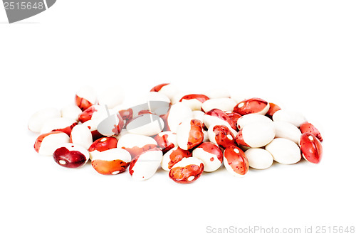 Image of haricot beans macro isolation on  white background