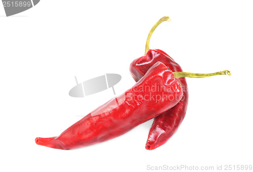 Image of hot red pepper isolation on white