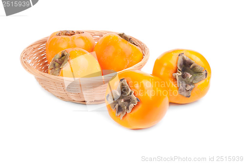 Image of Persimmon fruit  on white background