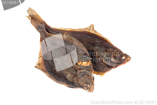 Image of Salted flounder isolated on the white background 
