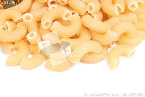 Image of Traditional italian pasta isolated on white background. 