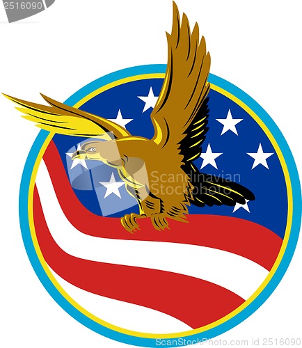 Image of American Eagle Carry USA Flag Retro