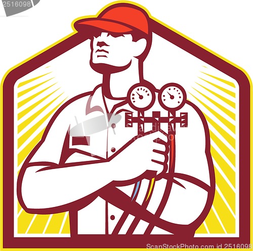 Image of Heating and Cooling Refrigeration Technician Retro