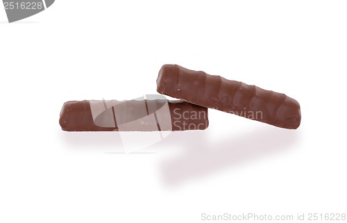 Image of Closeup of small chocolate bars