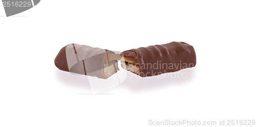 Image of Closeup of small chocolate bar