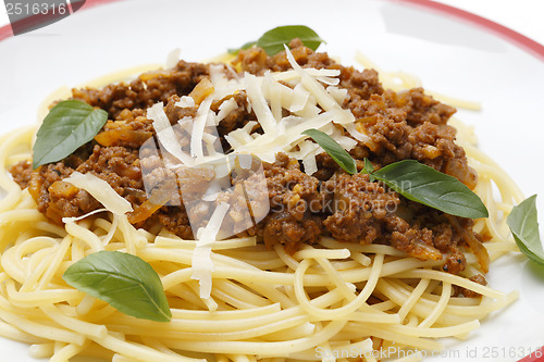 Image of Spaghetti bolognese close-up