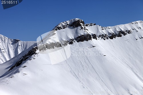 Image of Off piste slope with traces of avalanches