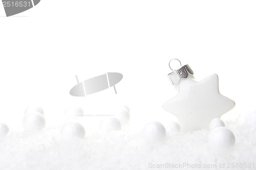 Image of christmas, christmas decoration white