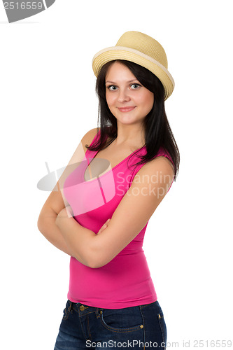 Image of portrait of a pretty brunette