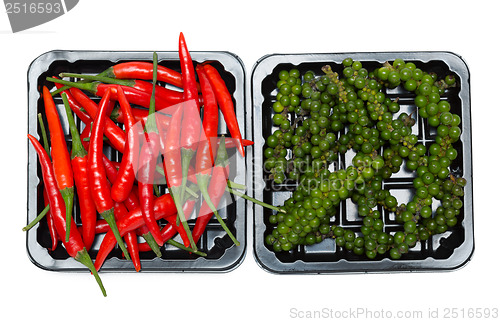 Image of red and black pepper