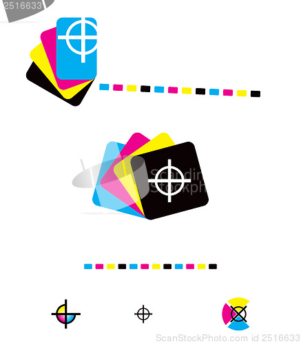 Image of Set of CMYK designs