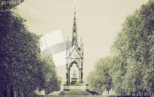 Image of Vintage sepia Albert Memorial, London