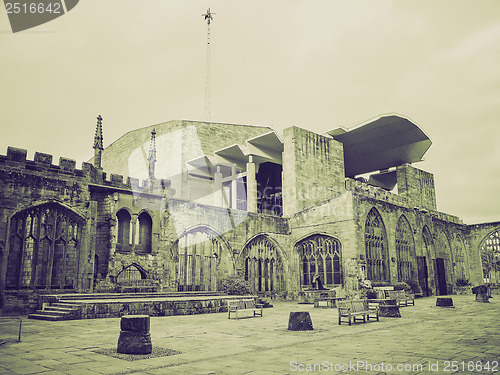 Image of Vintage sepia Coventry Cathedral