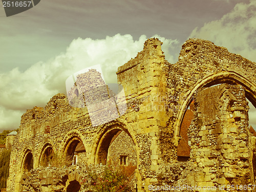 Image of Retro looking St Augustine Abbey in Canterbury