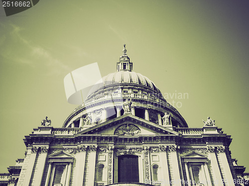 Image of Vintage sepia St Paul Cathedral, London