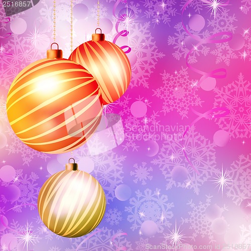 Image of Background with Christmas balls. EPS 10