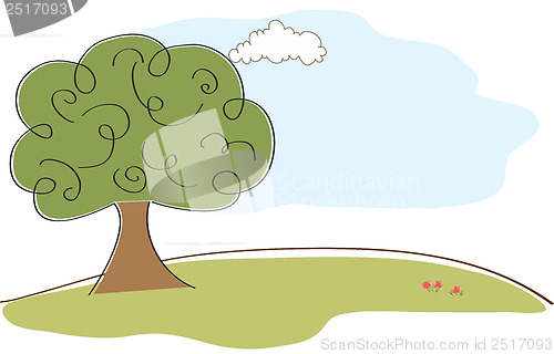 Image of landscape with tree