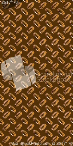 Image of Diamond bronze toned metal background texture illuminated by sunlight