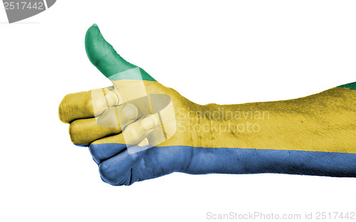 Image of Old woman giving the thumbs up sign