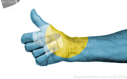 Image of Old woman giving the thumbs up sign