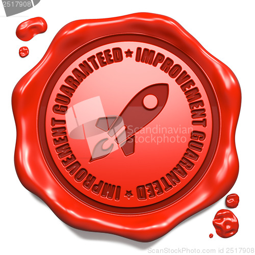 Image of Improvement Guaranteed - Stamp on Red Wax Seal.