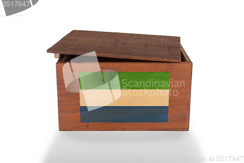 Image of Wooden crate isolated on a white background