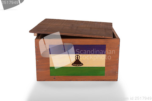 Image of Wooden crate isolated on a white background