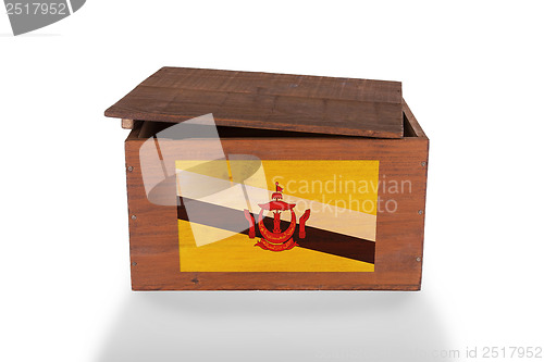 Image of Wooden crate isolated on a white background